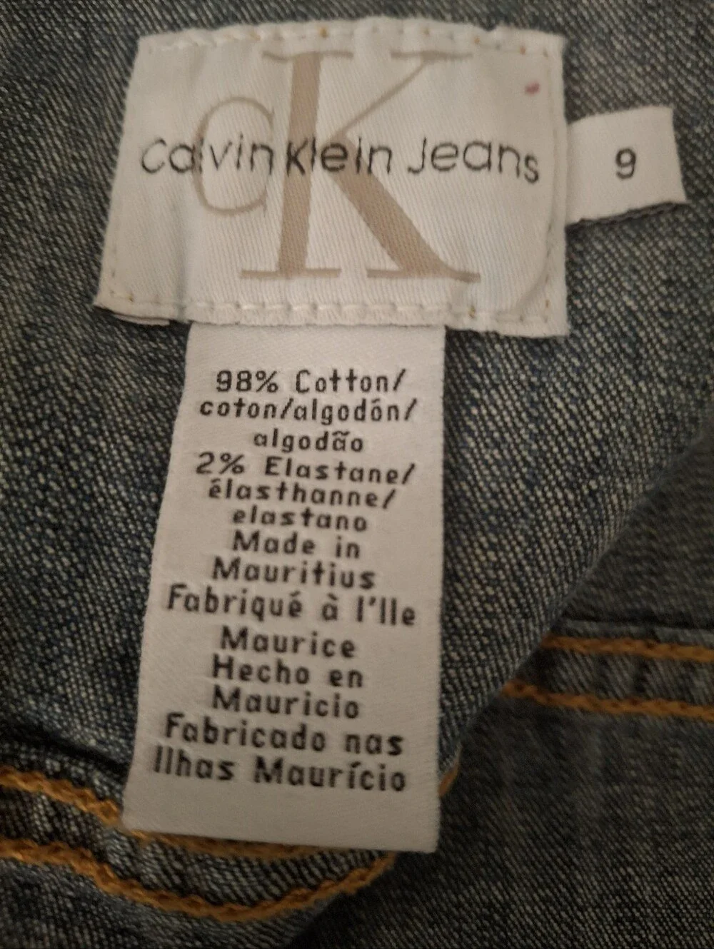 Calvin Klein Women's Dark Wash Denim Jean Jacket Size: 9